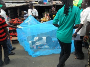 Long lasting insecticide net demonstration