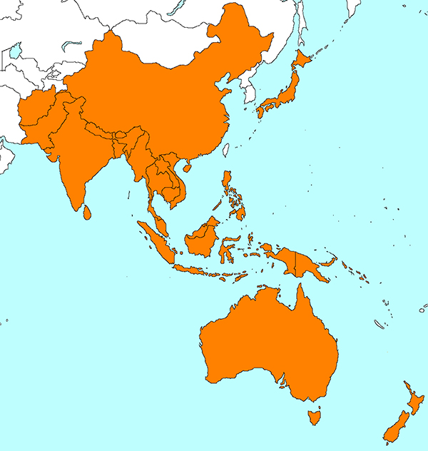 Map Asia Pacific countries (sources maproom.org)