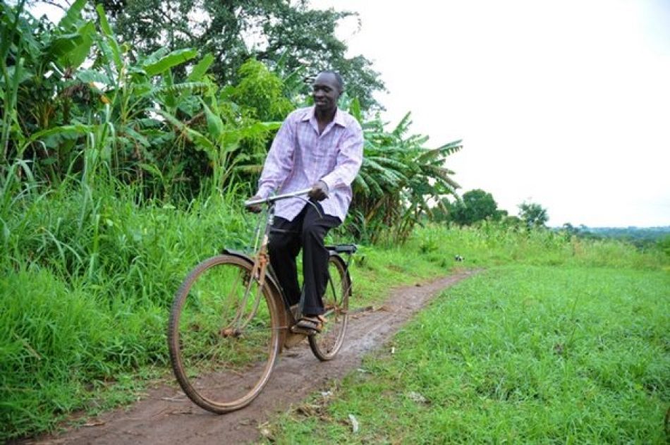 In addition to receiving patients in his home Solomon also performs home visits and gives basic health promotion sharing the village health team bicycle with his fellow village health team volunteers