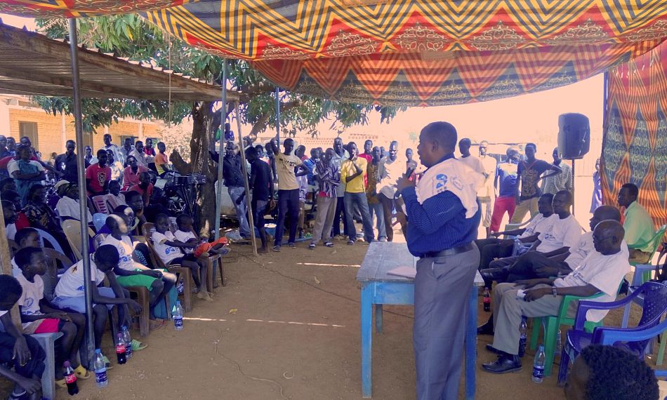 pDr Thomas Garang Director General of Aweil State Hospital addressing the audiencenbspp