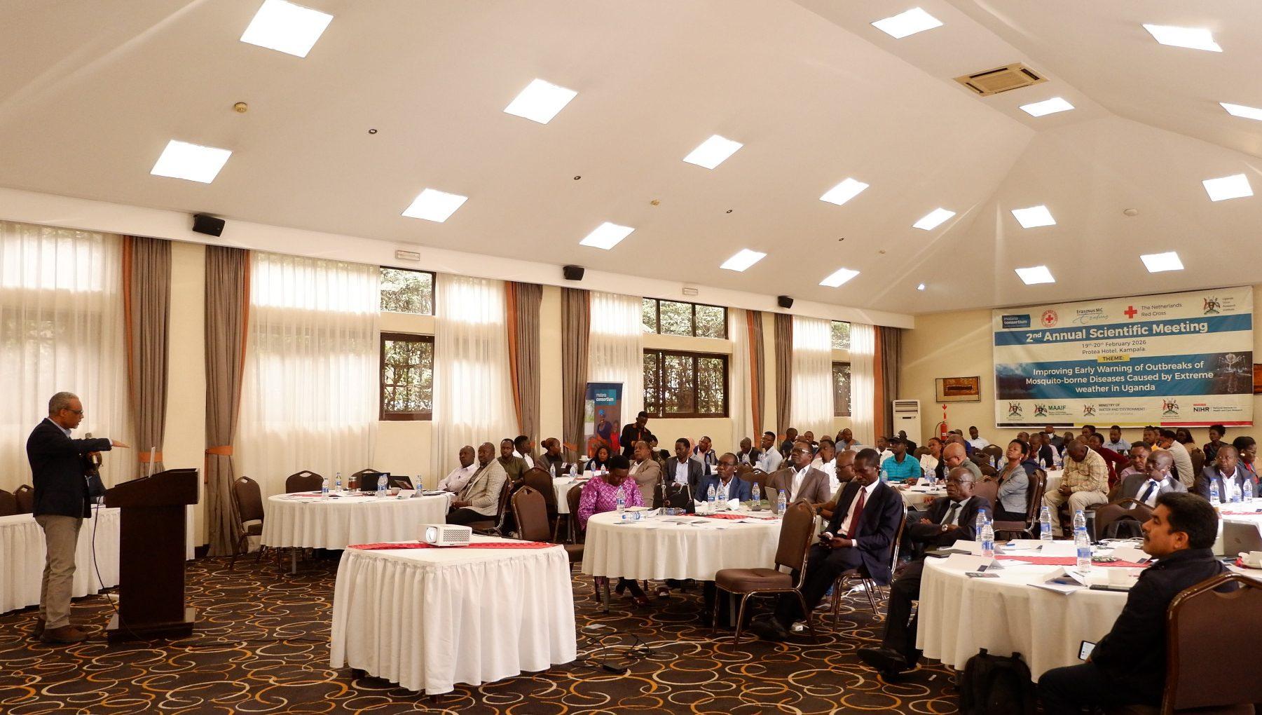 Dr Tarekegn Abeku, Principal Investigator of FORECAST project, addressing the stakeholders
