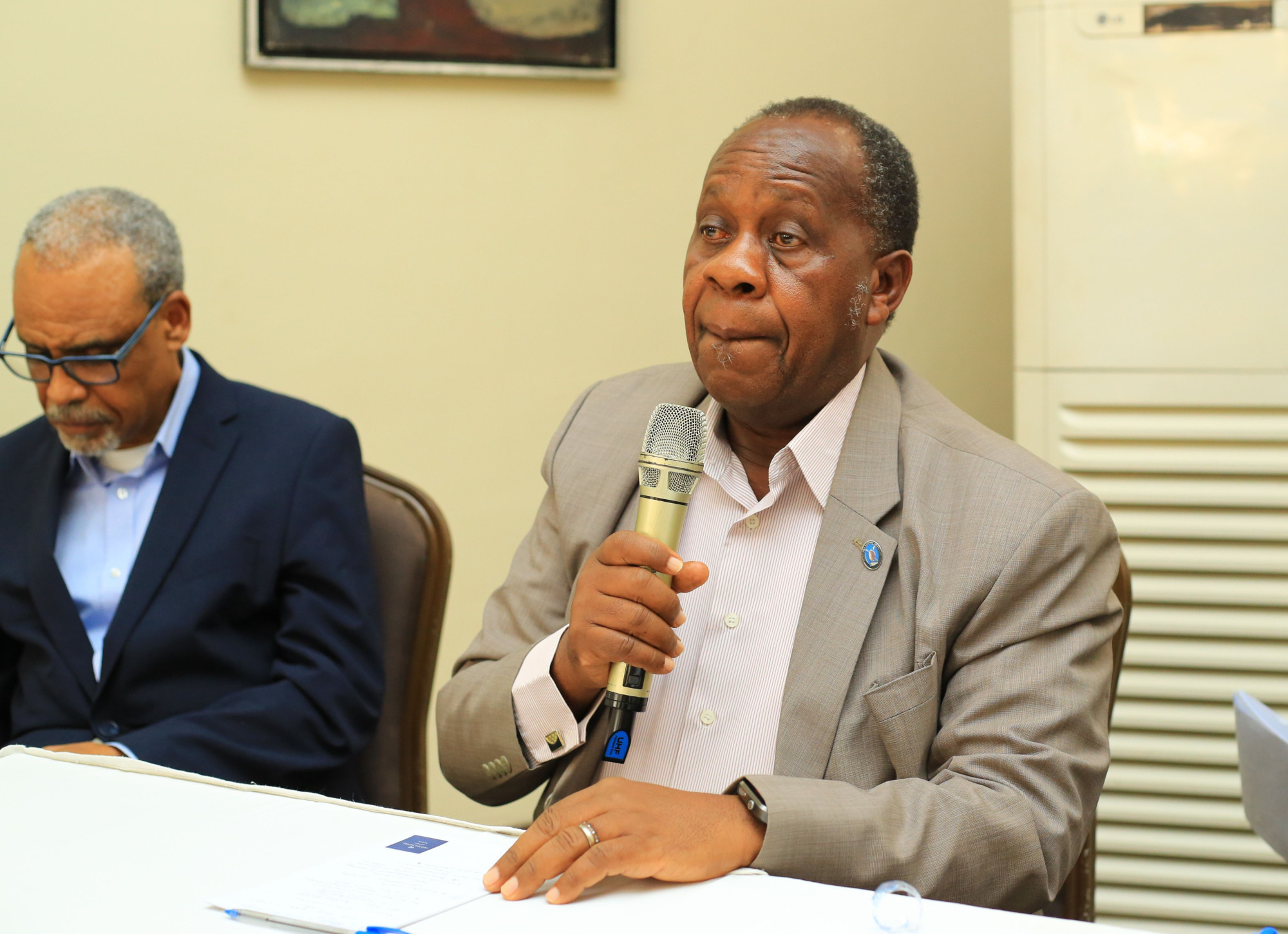 Dr Tarekegn Abeku, Principal Investigator of FORECAST project, addressing the stakeholders