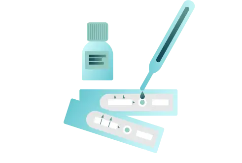 An illustration of malaria diagnostic tests