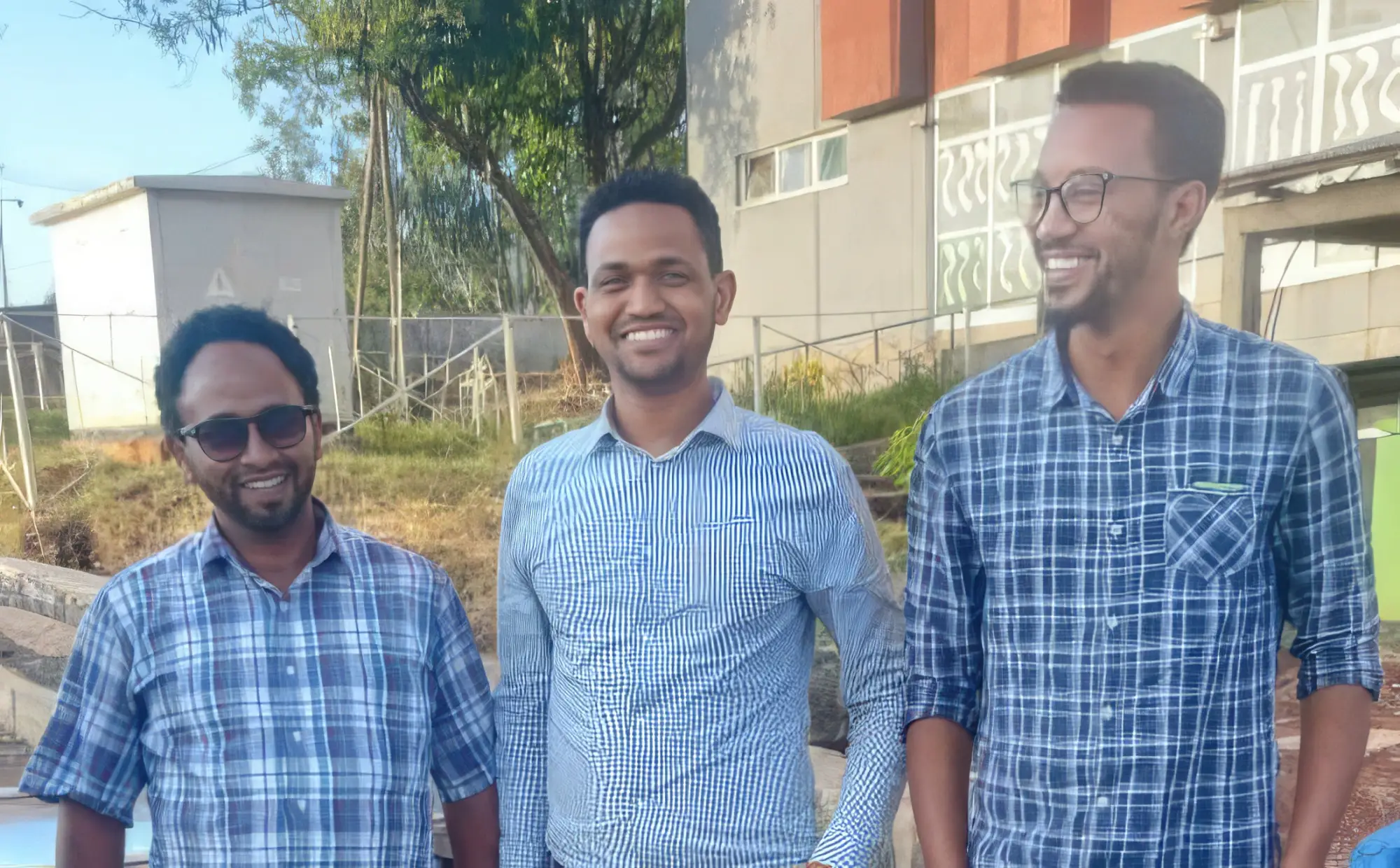 Team members Yared, Iyayu, Abraham and Yonas (from left to right) at Wolaita Sodo Hospital Laboratory, Ethiopia