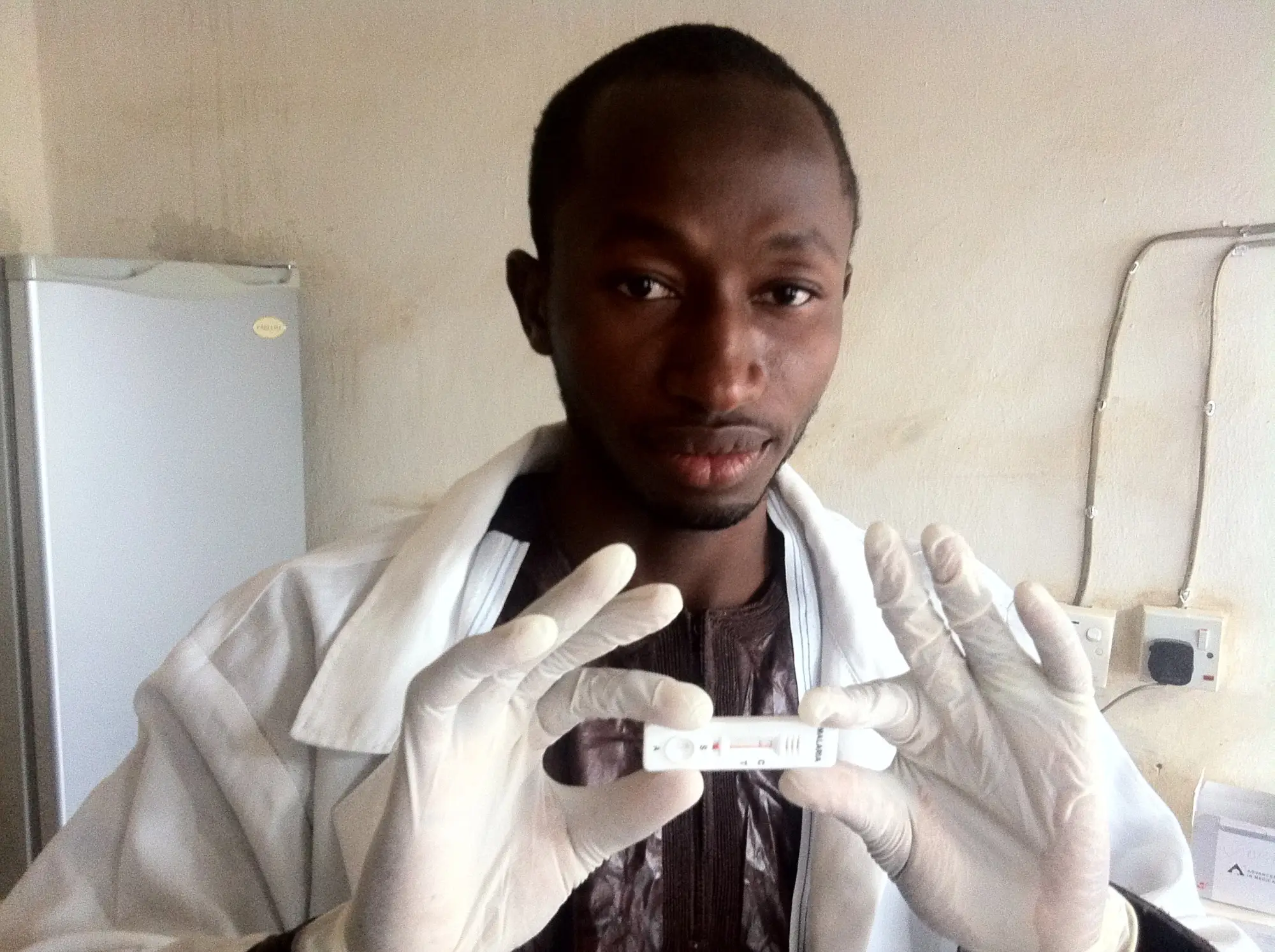 Nigerian Lab Technician with RDT