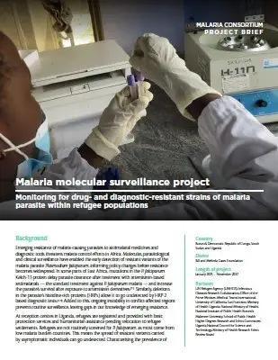 Thumbnail - project brief - Malaria molecular surveillance project