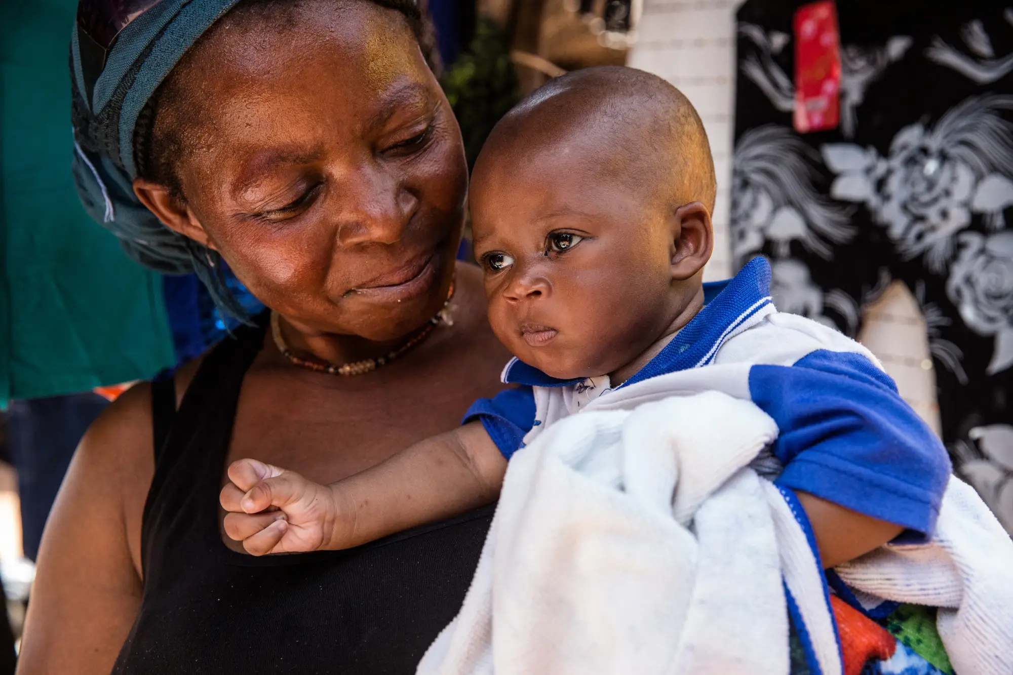 A mother and a child