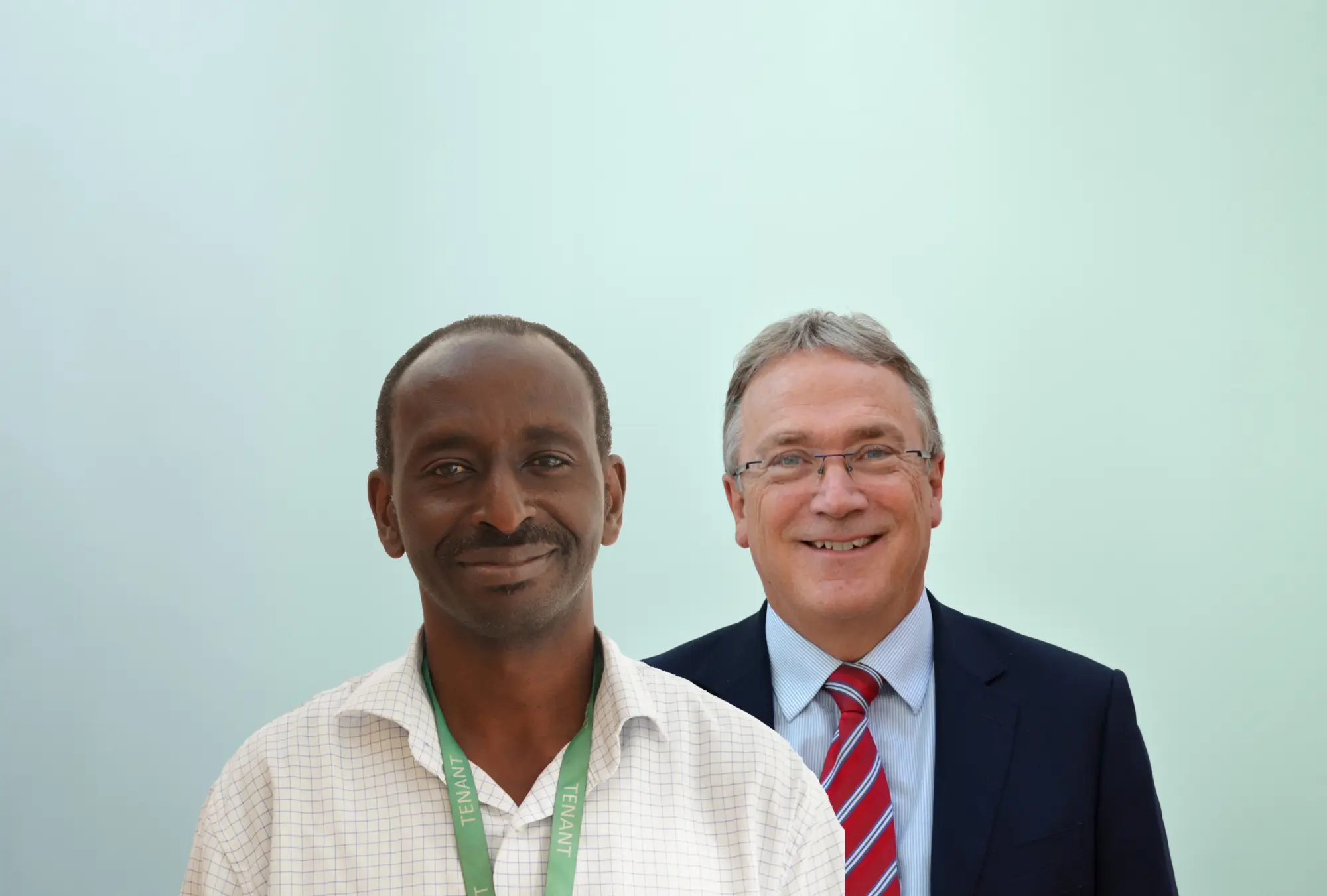 Portrait of James Tibenderana and Charles Nelson