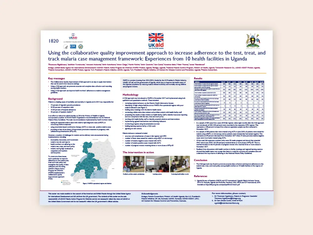 2020042802342018posterthumbnails usingthecollaborativequalityimprovementapproachtoincreaseadherencetothetesttreatandtrackmalariacasemanagementframework