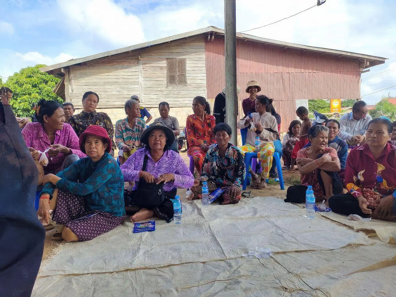 Community members attend an HPV outreach activity, Cambodia