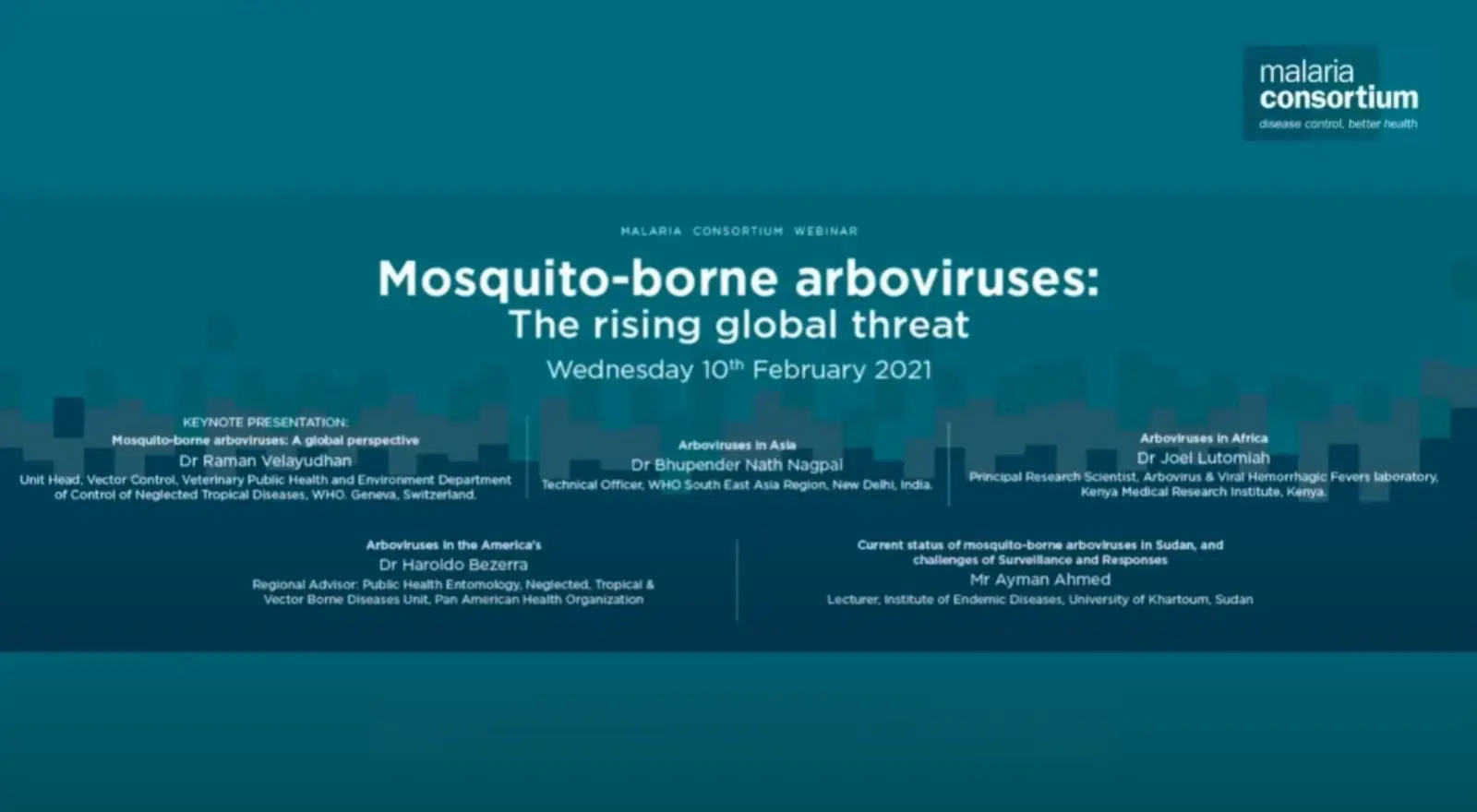 TH mosquito borne arboviruses webinar