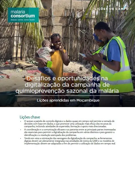 Thumbnail - learning brief - Desafios e oportunidades na digitalização da campanha de quimioprevenção sazonal da malária