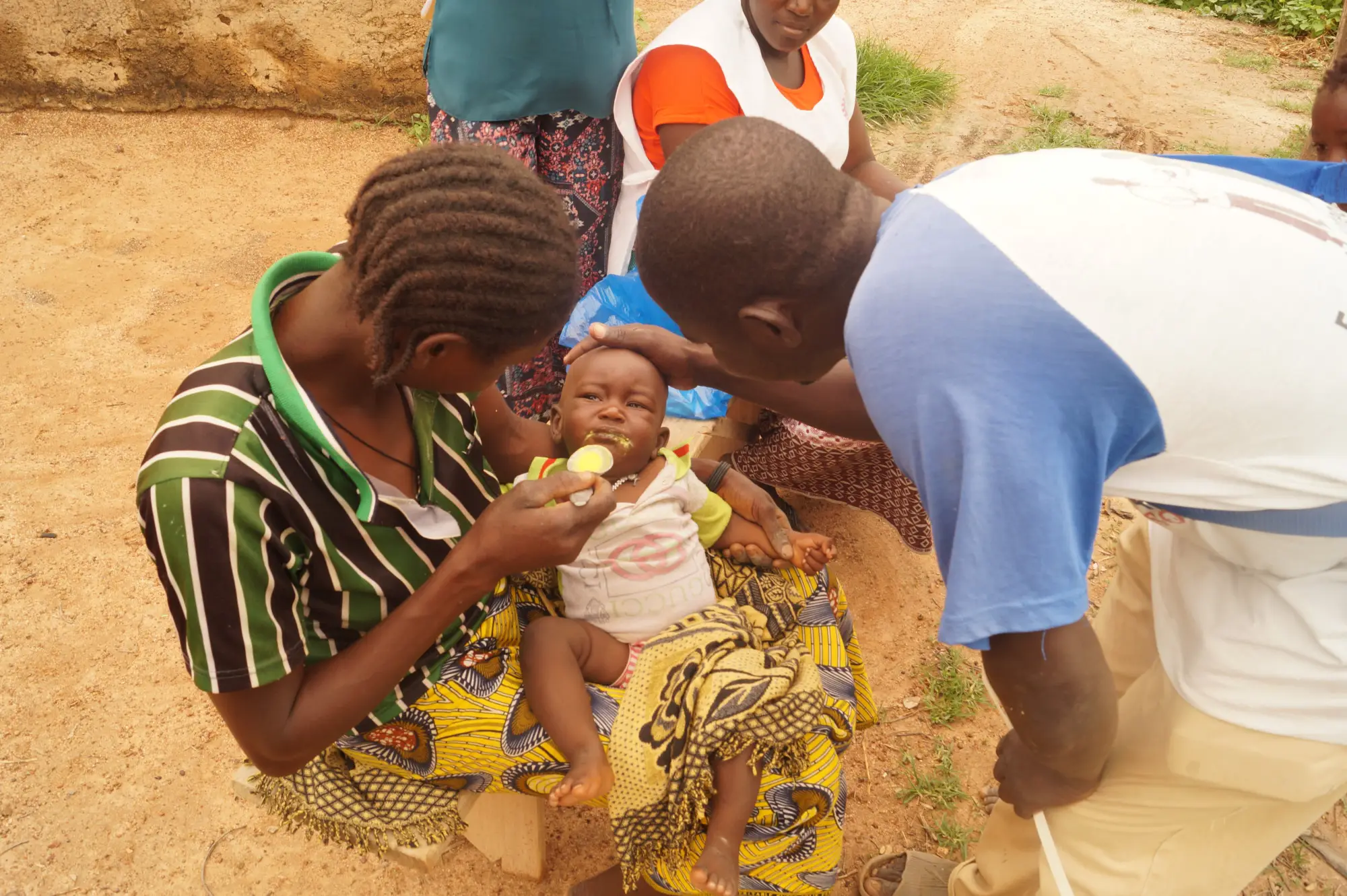 A child receiving SMC medication in Burkino Faso, 2019