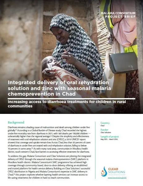 Thumbnail  - Project brief  - Integrated delivery ORS and zinc with SMC Chad
