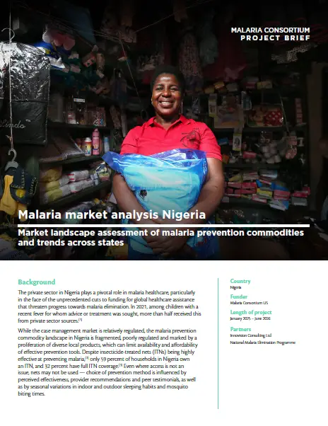 TH PB Malaria market analysis NG 2025