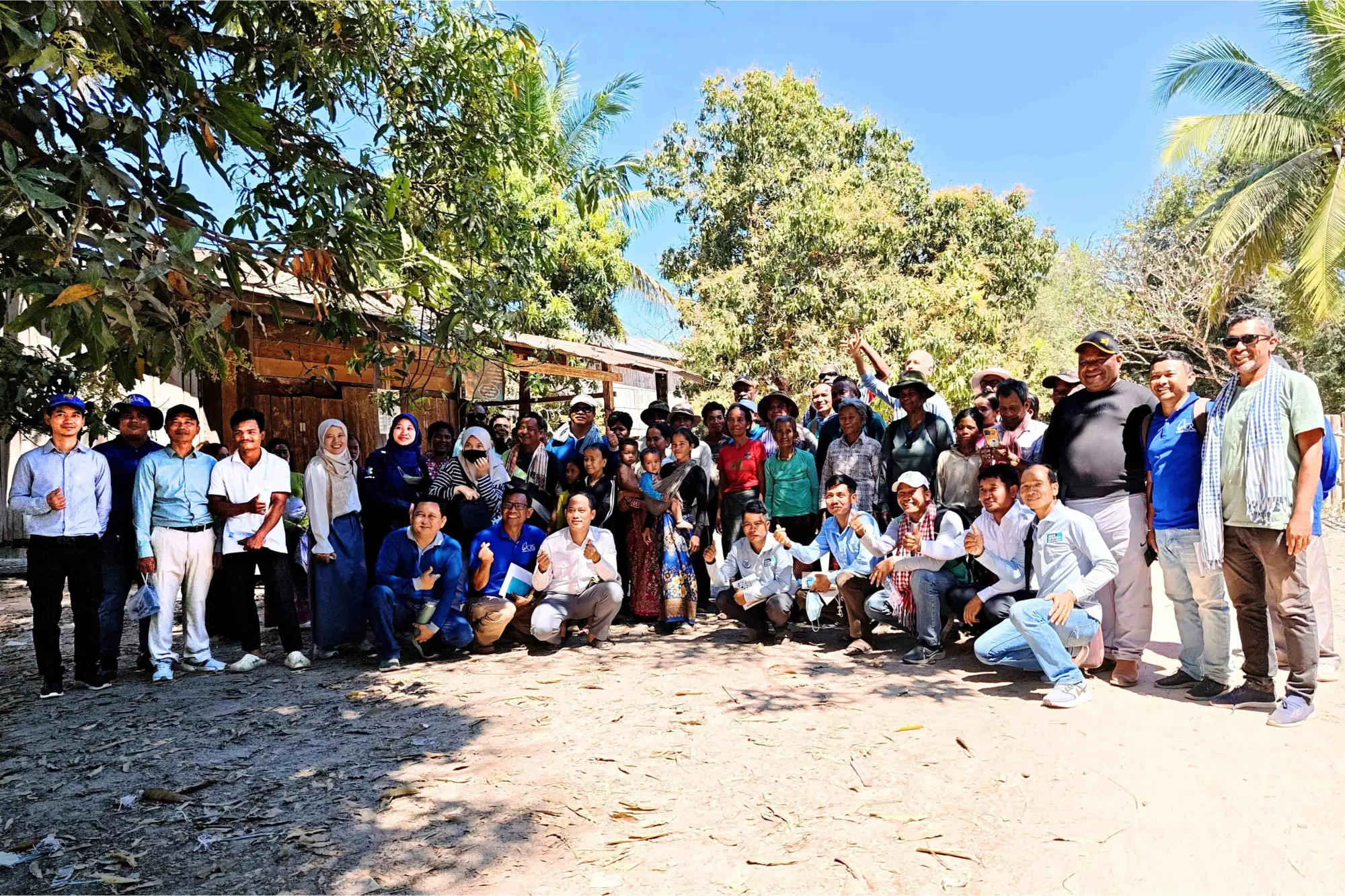 A group photo of attendees of the learning visit