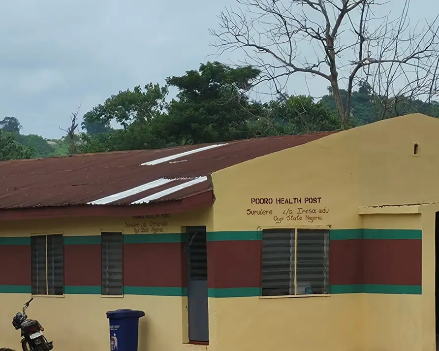 The Pooro health post building after renovation