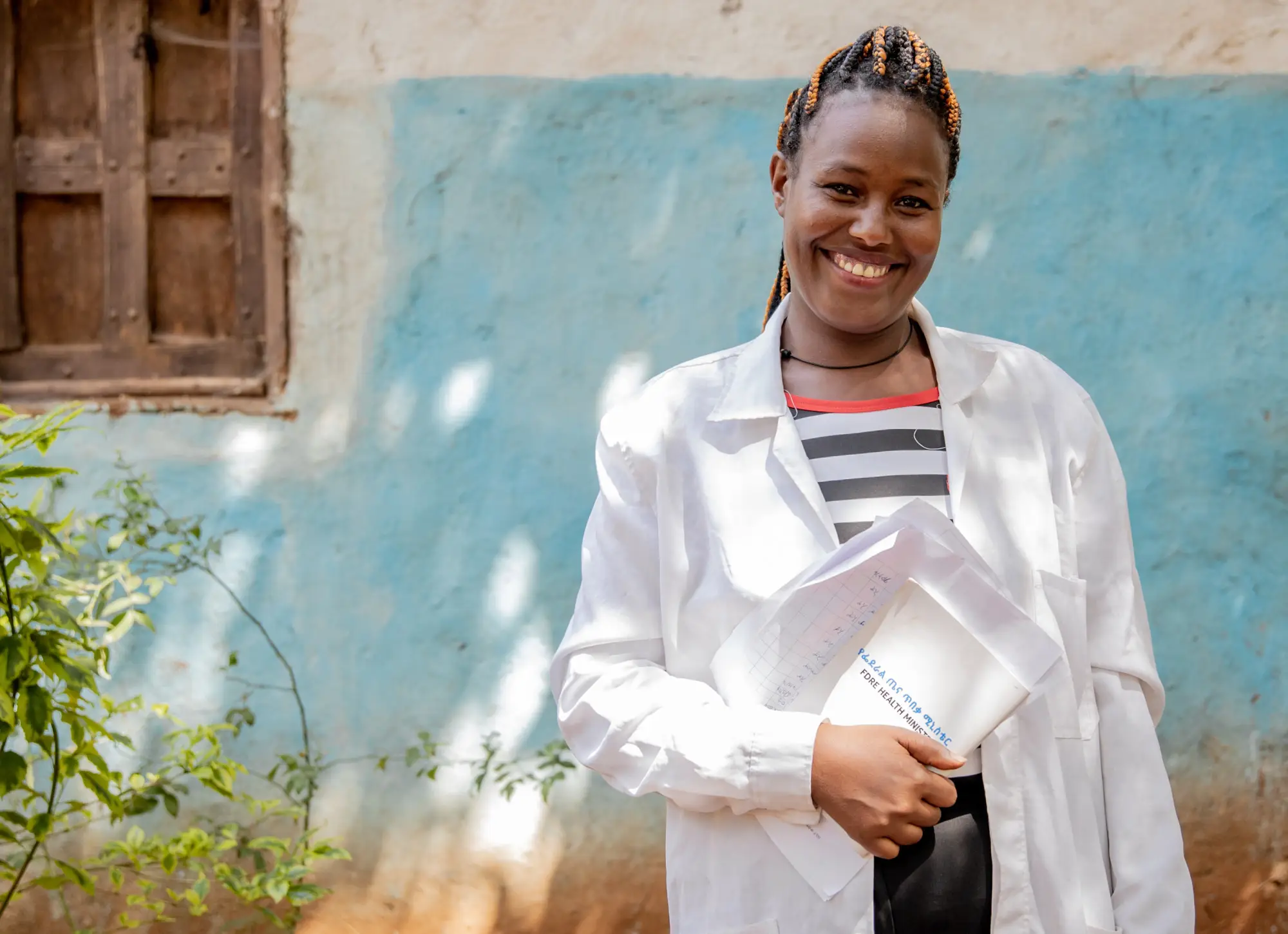 Metekae Dema, Health Extension Worker, during her home to home visit of podoconiosis patients in Wadae Kero kebele, Sodo zuriya, Wolayita, Southern Ethiopia regional state