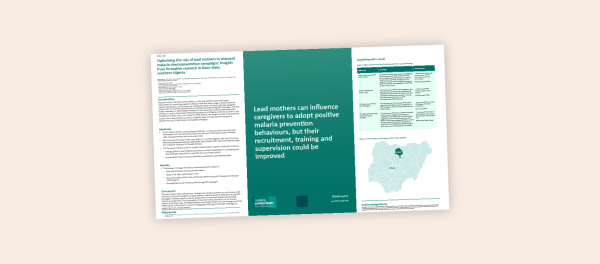 Photo for: Optimising the role of lead mothers in seasonal  malaria chemoprevention campaigns: Insights from formative research in Kano state, northern Nigeria 