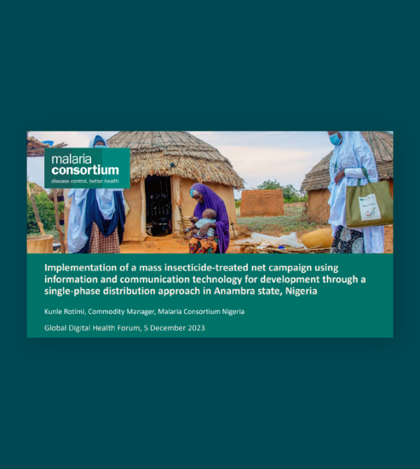 Implementation of a mass insecticide-treated net campaign using information and communication technology for development through a single-phase distribution approach in Anambra state, Nigeria
