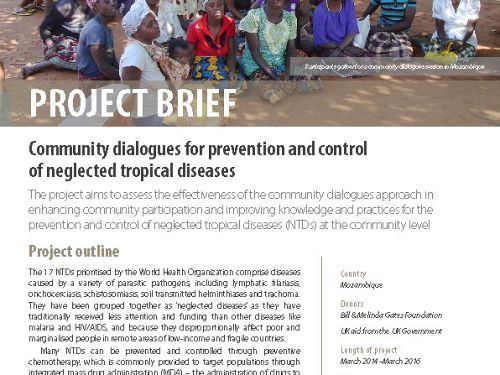 Community dialogues for prevention and control of neglected tropical diseases