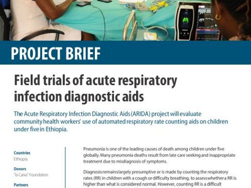Photo for: Acute respiratory infection diagnostic aids field trial: Controlled accuracy study