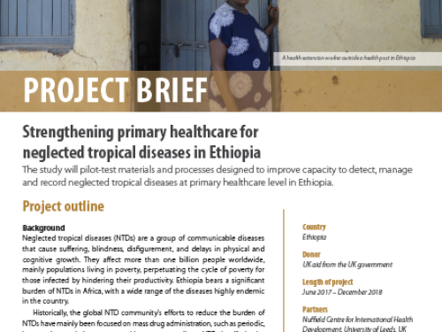 Photo for: Strengthening primary healthcare for neglected tropical diseases in Ethiopia