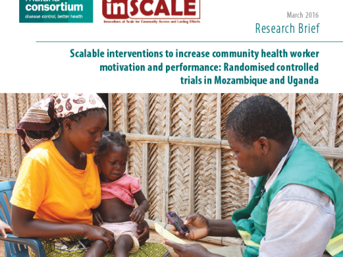 Photo for: Scalable interventions to increase community health worker motivation and performance: Randomised controlled trials in Mozambique and Uganda