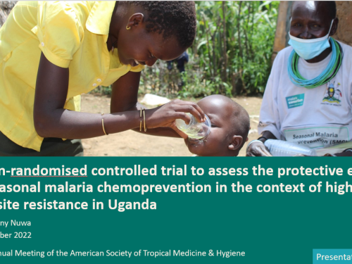 Photo for: A non-randomised controlled trial to assess the protective effect of seasonal malaria chemoprevention in the context of high parasite resistance in Uganda