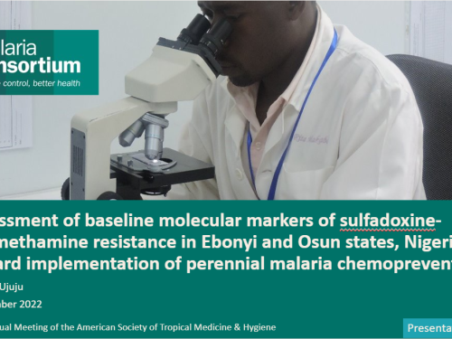 Photo for: Assessment of baseline molecular markers of sulfadoxine-pyrimethamine resistance in Ebonyi and Osun states, Nigeria: Toward implementation of perennial malaria chemoprevention​