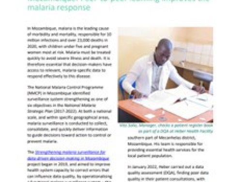 Photo for: Peer-to-peer learning improves the malaria response