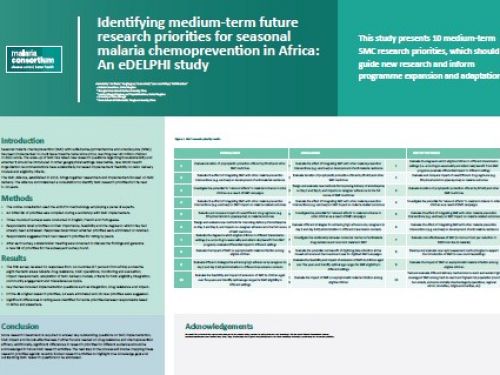 Identifying medium-term future research priorities for seasonal malaria chemoprevention in Africa: An eDELPHI study