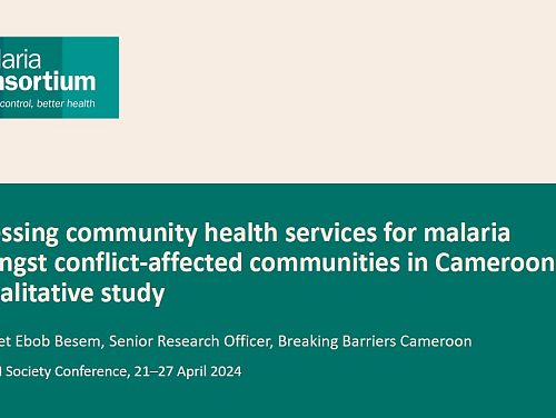 Accessing community health services for malaria amongst conflict-affected communities in Cameroon: A qualitative study