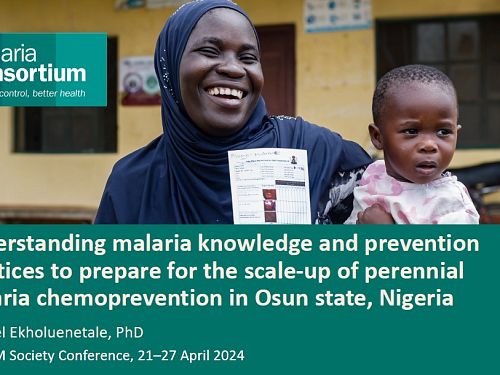 Understanding malaria knowledge and prevention practices to prepare for the scale-up of perennial malaria chemoprevention in Osun state, Nigeria