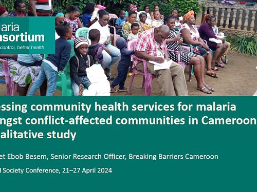 Accessing community health services for malaria amongst conflict-affected communities in Cameroon: A qualitative study