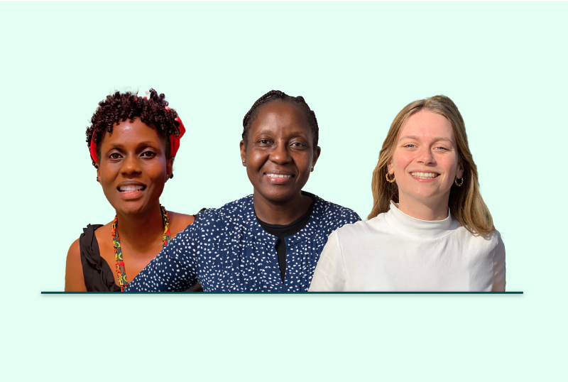 Three women interviewed by Malaria Consortium for International Day of Women and Girls in Science 2024
