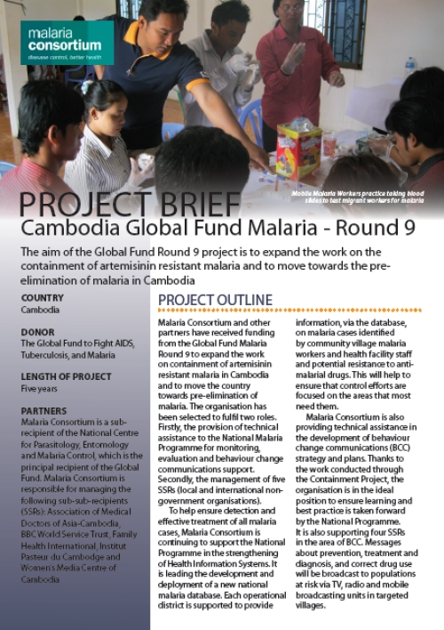 Malaria Consortium - Disease control, better health - Containing artemisinin  resistant plasmodium falciparum parasite and moving toward malaria pre  elimination status in cambodia