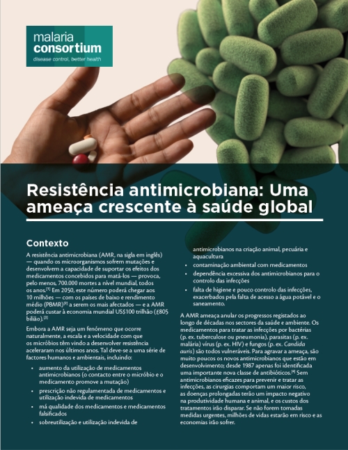 Malaria Consortium - Resistência antimicrobiana: Uma ameaça