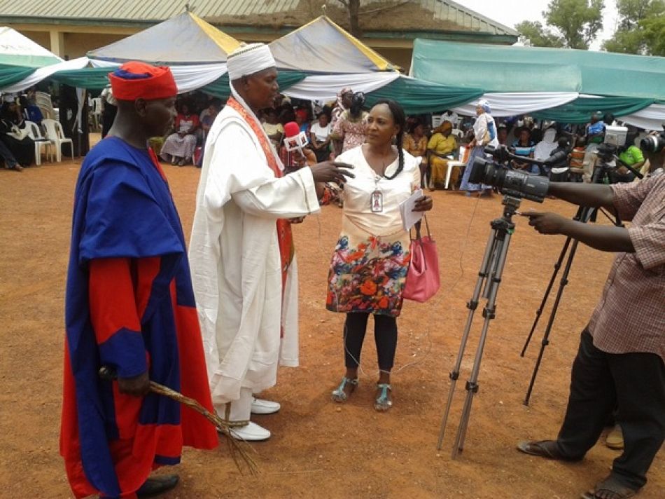 pCommunity leader during annbspinterview for World Malaria Day 2015 at Jikwoi Nigerianbspp