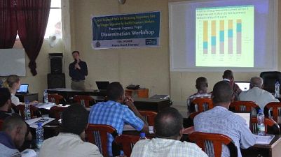 Presentation: accuracy and field evaluation results of selected devices for the detection of pneumonia, presented by Mr Kevin Baker, Programme Coordinator. 