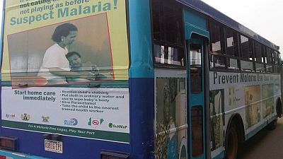 In Nigeria, we promote health messages using a variety of platforms. Our Support to National Malaria Programme (SuNMaP), funded by the UK government, created demand for malaria services through radio jingles, dramas, television commercials, posters and leaflets. The photo above, showing a Lagos bus, is an example of some of the creative methods that we used to spread positive health messages.