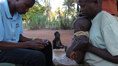 Our work developing mobile phone applications for community health workers (CHWs) in Uganda and Mozambique has helped them to diagnose patients (pictured above), submit patient data, notify district and national health officials of drug stockouts, and keep in closer contact with other CHWs and supervisors.