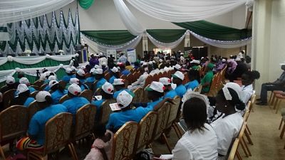 Participants at the ministerial press briefing and launch of the National Malaria Strategic Plan in Nigeria.