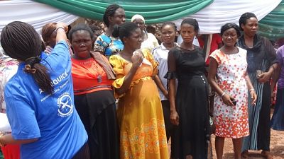 Pregnant women are waiting to collect long lasting insecticide treated nets (LLINs) during one of the side events for World Malaria Day 2015 at Jikwoi, Nigeria. 